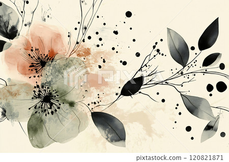 Floral watercolor art 120821871