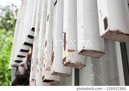 Rust of metals. Corrosion of metal. Rust and corrosion in the weld. Corrosive Rust on old iron, grunge rust texture, Rush on metal fence or faced structure of old building. Rust of metals. Corrosion of metal. Rust and corrosion in the weld. Corrosive Rust on old iron, grunge rust texture, Rush on metal fence or faced structure of old building. 120821980