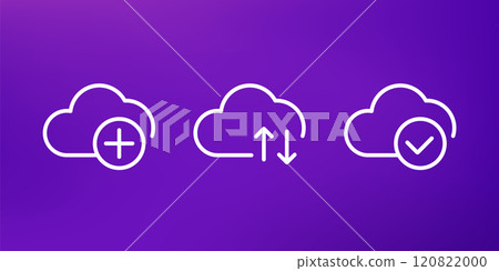 add to cloud, upload line icons for web and apps add to cloud, upload line icons for web and apps 120822000