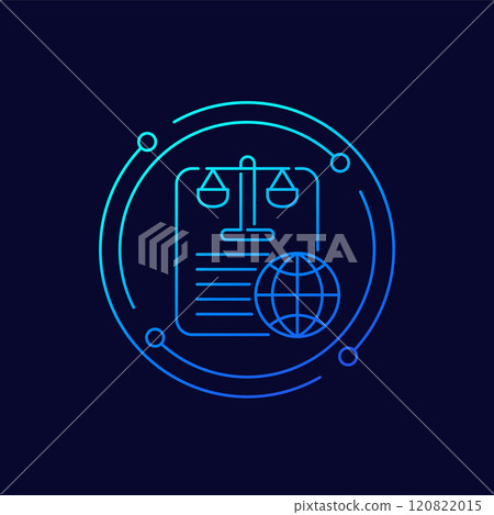 legal document icon, international law line design legal document icon, international law line design 120822015