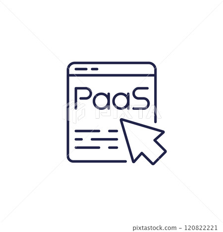 Paas line icon, Platform as a Service Paas line icon, Platform as a Service 120822221