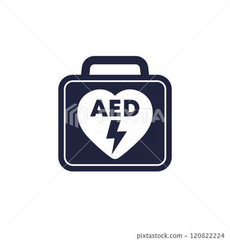 AED bag icon, automated external defibrillator AED bag icon, automated external defibrillator 120822224