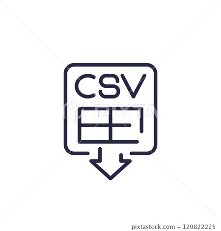 download csv file line icon 120822225