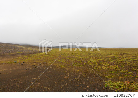 Iceland landscape. Thrihyrningsvatn lakeshore, central Iceland Iceland landscape. Thrihyrningsvatn lakeshore, central Iceland 120822707