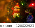 Beautiful festive decorations on the Christmas tree. New Year 2025 120822923