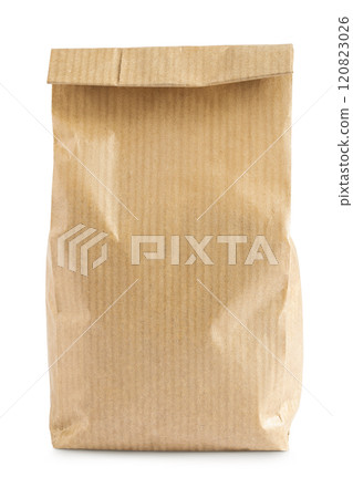 brown paper bag isolated on white background brown paper bag isolated on white background 120823026