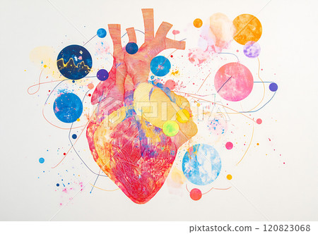 Vibrant heart art Vibrant heart art 120823068