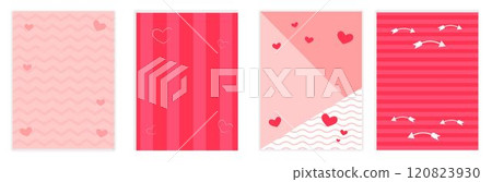 Set of Valentines Day poster, greeting card, cover, label, sale promotion templates, pattern background in modern Set of Valentines Day poster, greeting card, cover, label, sale promotion templates, pattern background in modern 120823930