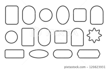 Rope Frames and Decorative Borders Icon Collection Rope Frames and Decorative Borders Icon Collection 120823931