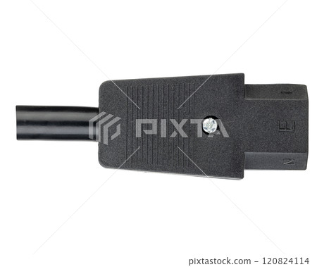 Side View of Black C13 Power Plug 120824114