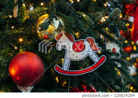 New Year's colorful trees in front of the Central Department Store in Moscow on Kuznetsky Most New Year's colorful trees in front of the Central Department Store in Moscow on Kuznetsky Most 120824264