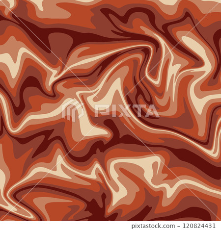 Vector illustration. Abstract wavy background in orange tones 120824431