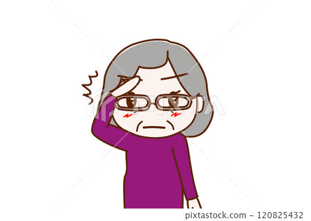 (上身正面)一位老婦人一臉尖刻行禮,端正姿勢,明白了。 (上身正面)一位老婦人一臉尖刻行禮,端正姿勢,明白了。 120825432