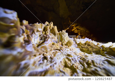 Cave Stalactites and Stalagmites in Cowboy Canyon Close-Up View 120825487