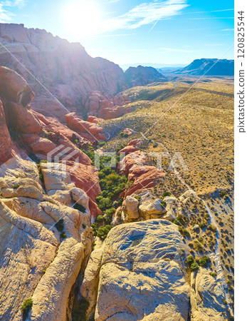 Aerial Majesty of Red Rock Canyon Nevada Panorama 120825544