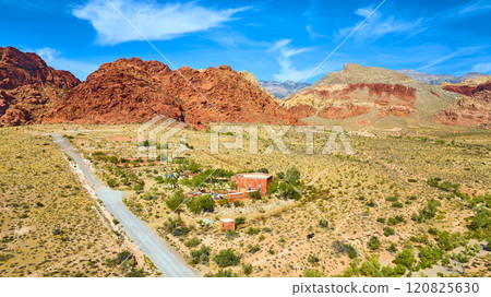 Aerial Red Rock Canyon Nevada Desert Landscape Exploration Aerial Red Rock Canyon Nevada Desert Landscape Exploration 120825630