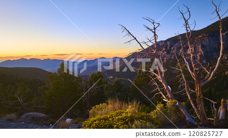 Aerial of Golden Hour over Mt Charleston Wilderness Aerial of Golden Hour over Mt Charleston Wilderness 120825727