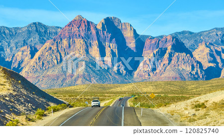 Red Rock Canyon Road Adventure Aerial Perspective 120825740