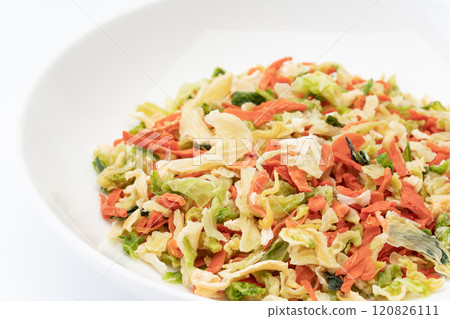 A plate of dried vegetable topping mix A plate of dried vegetable topping mix 120826111