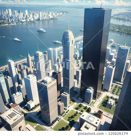 從摩天大樓看到的塔 從摩天大樓看到的塔 120826174