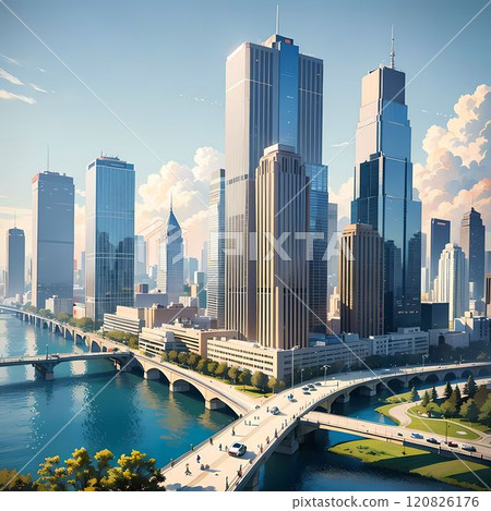 從摩天大樓看到的塔 從摩天大樓看到的塔 120826176