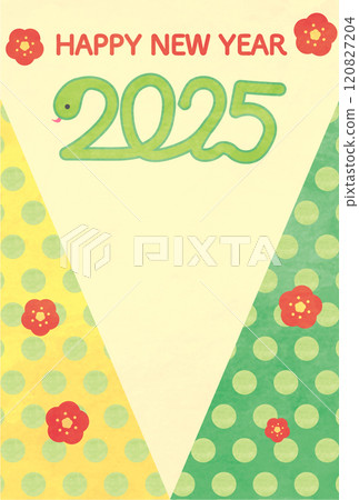 2025蛇年賀年片模板素材 2025蛇年賀年片模板素材 120827204