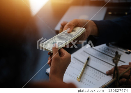 Law theme, gavel or mallet of the judge, lawyer enforcement officers, evidence-based cases taken into account in the court abount business, legislation. 120827474