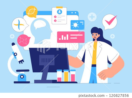 Biomarkers Vector Illustration featuring Biomarker DNA Biology Evidence, Nanotechnology, Structural Chemical Formulas, and Molecular Models Biomarkers Vector Illustration featuring Biomarker DNA Biology Evidence, Nanotechnology, Structural Chemical Formulas, and Molecular Models 120827856
