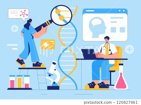 Biomarkers Vector Illustration featuring Biomarker DNA Biology Evidence, Nanotechnology, Structural Chemical Formulas, and Molecular Models Biomarkers Vector Illustration featuring Biomarker DNA Biology Evidence, Nanotechnology, Structural Chemical Formulas, and Molecular Models 120827861