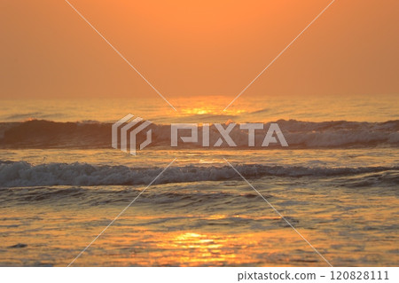 The sea illuminated by the morning sun 120828111