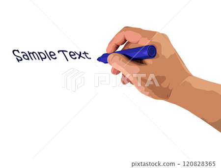 Hand and Pen 120828365