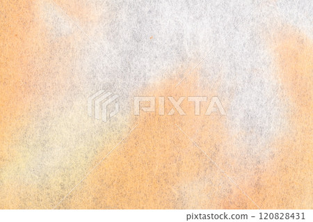 Yellow watercolor-style Japanese paper background material 120828431