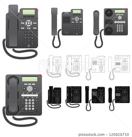 Layered editable vector illustration of office telephones. Layered editable vector illustration of office telephones. 120828710