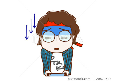 (上半身正面)戴眼鏡的書呆子,臉色慘白,心情鬱悶。 (上半身正面)戴眼鏡的書呆子,臉色慘白,心情鬱悶。 120829322
