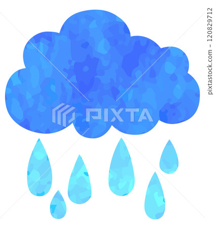 雨雲插畫天氣標示向量素材 120829712