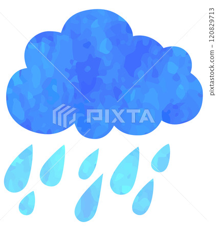 大雨插畫天氣標示向量素材 120829713