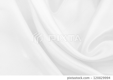 White fabric texture for background and design, beautiful pattern of silk or linen. 120829994