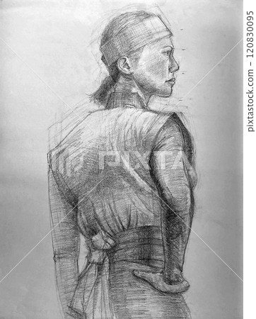 Drawing, woman, illustration 120830095