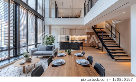 都市時尚的複式別墅空間 120830197