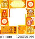 Retro pop space age frame orange 120830199