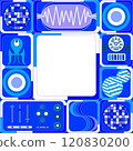 Retro pop space age frame blue 120830200