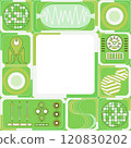 Retro pop space age frame green 120830202