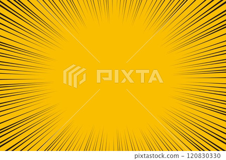 Concentrated line illustration on yellow background Concentrated line illustration on yellow background 120830330
