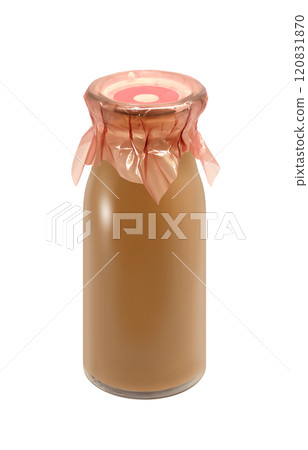 Coffee milk milk bottle illustration realistic 120831870