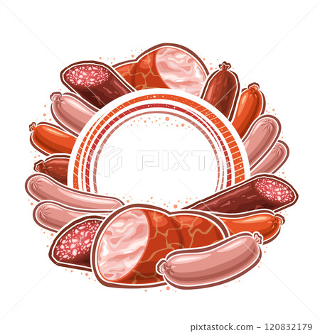Vector Sausage Frame Vector Sausage Frame 120832179