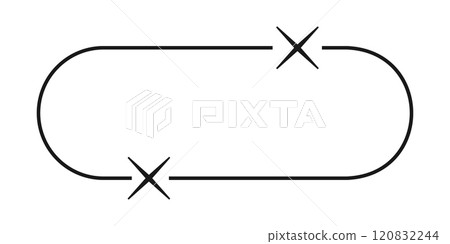 Rectangular oval frame with twinkle icons. Boho or y2k decorative element. Vintage ornament. Cosmic, mystic, futuristic decoration. Vector graphic illustration Rectangular oval frame with twinkle icons. Boho or y2k decorative element. Vintage ornament. Cosmic, mystic, futuristic decoration. Vector graphic illustration 120832244