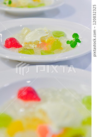 Colorful fruit dessert 120832325