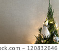 Christmas tree and white angel ornament 120832646