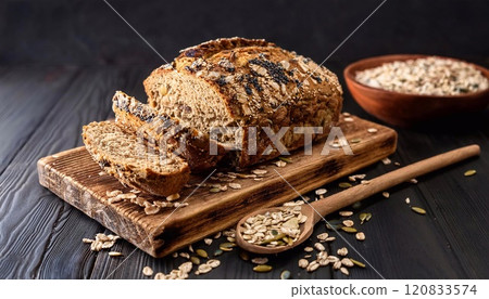 Whole Wheat Bread with Mixed Cereal 120833574