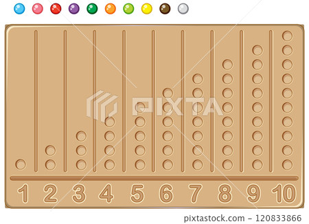 Colorful Math Learning Board for Kids 120833866